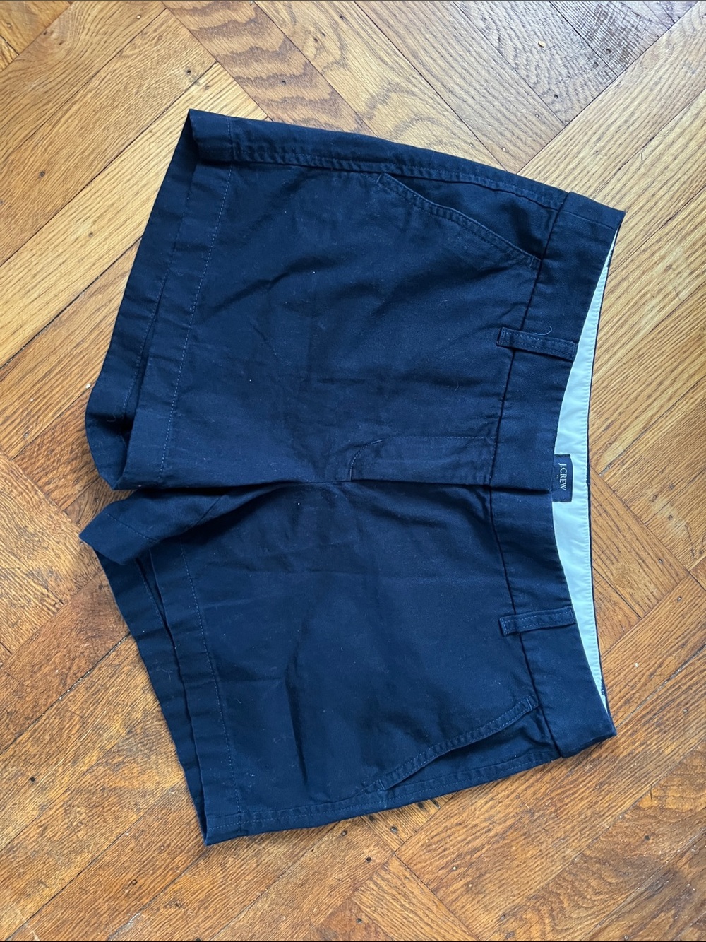 J. Crew Navy Flat-Front Women’s Shorts, size 6